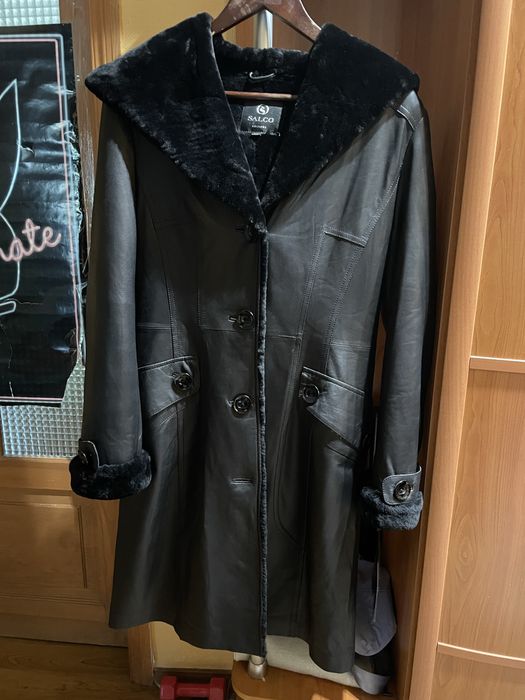 Жіноче пальто з натуральної шкіри Salco (розмір 48)