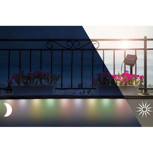 Paulmann Taśma 300Cm Z Czujnikiem Zmierzchu Solar Led 0,3W Rgb Ip44