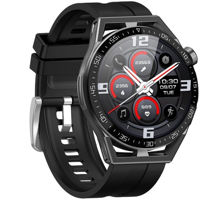 smartwatch  rubicon rnce88-1 czarny- czarny pasek silikonowy