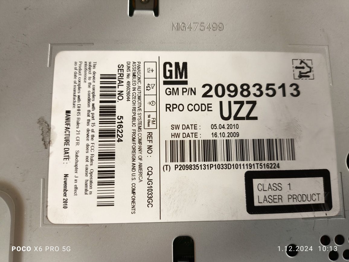 Radio cd400 astra j
