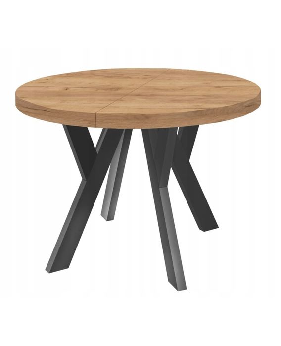Stół okrągły 100cm drewno prasowane loft nowy!