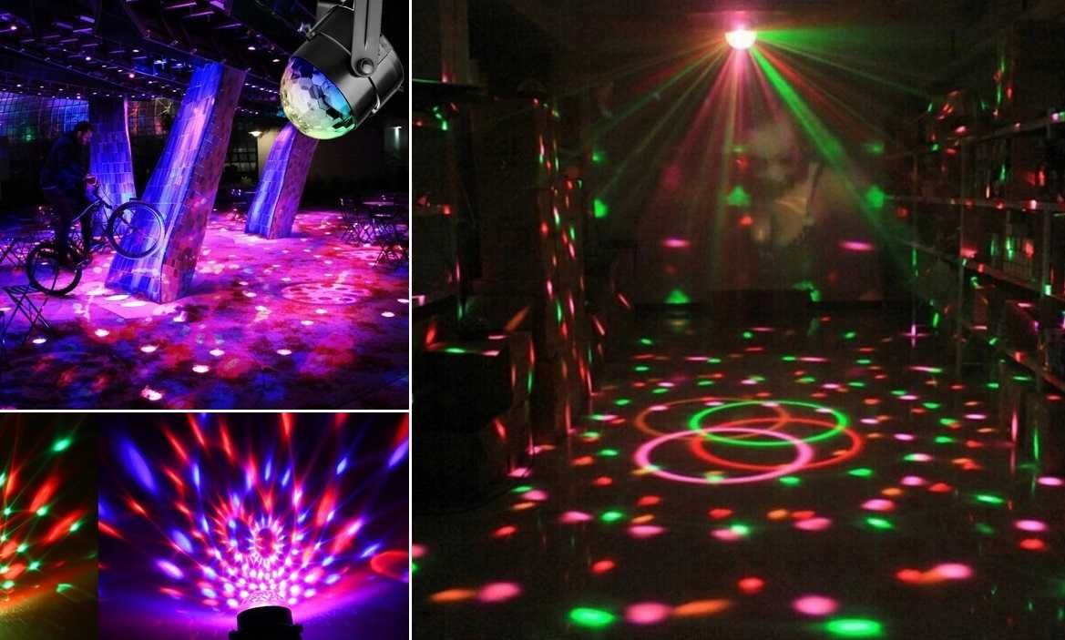 Kula Disco lustrzana Projektor obrotowy na Imprezę * Sklep Wejherowo