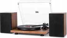 Gramofon 1BY ONE 1 brązowy, HiFi Bluetooth z połączeniem USB, 33/45