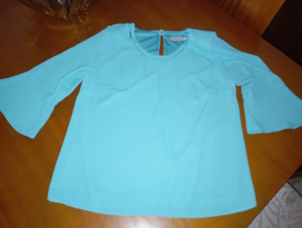 Blusa verde água