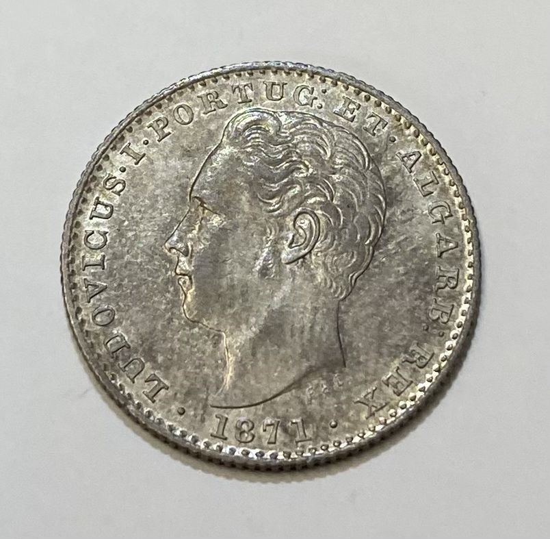 Moeda 100 Reis D. LUIS 1871
