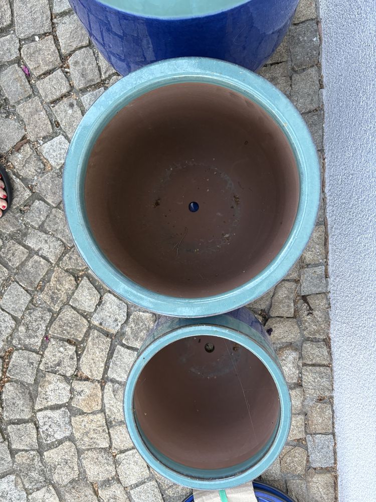 Donice szkliwione ceramiczne 3szt