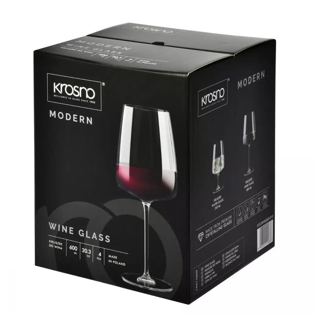 Kieliszki Do Wina Czerwonego Krosno Modern 600 Ml