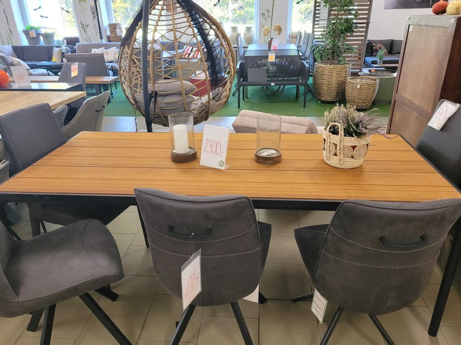 Stół ogrodowy Houe Four 210x90cm, aluminium, bambus