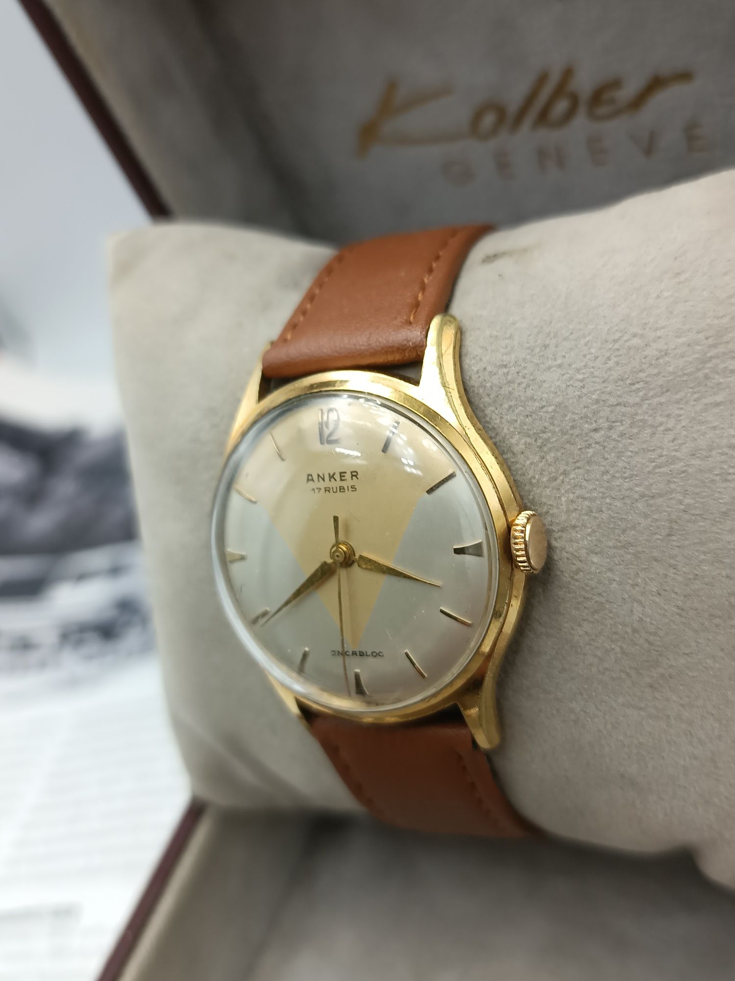 Zegarek anker 17 jewels  pozłacany au mechaniczny