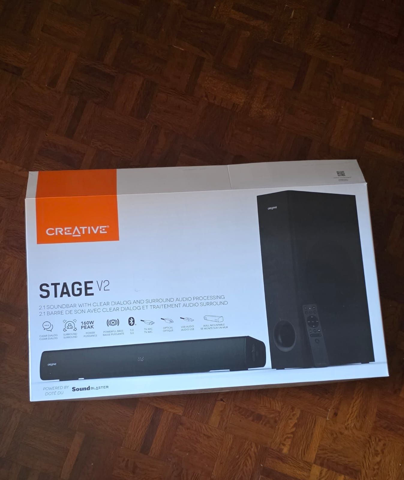 Creative Stage V2 Soundbar with Subwoofer – 2.1 Channel