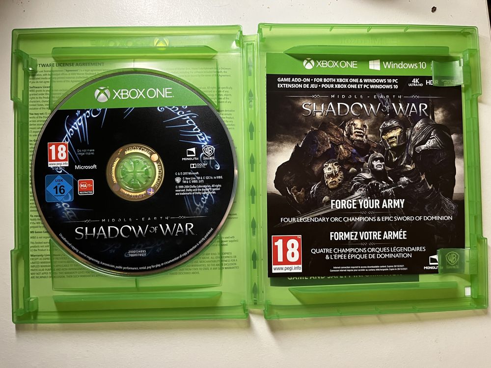 Middle earth shadow od war Xbox one Xbox series X