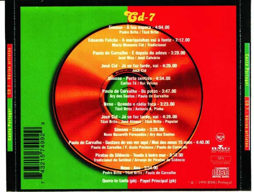 Portugal Folk Songs -  CD - RARE - Simone - José Cid - Paulo Carvalho