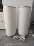 Lampa stołowa biało szara tuba IKEA VIDJA 48cm x 2szt.