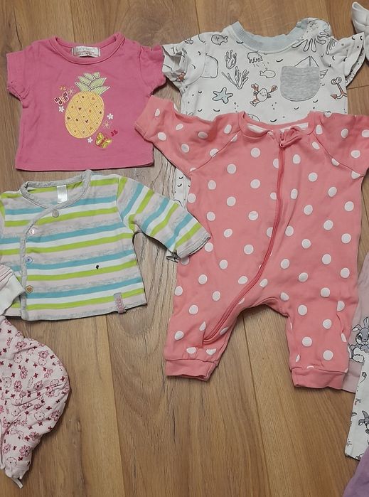 Ubranka dla dziewczynki r.56, 10 szt