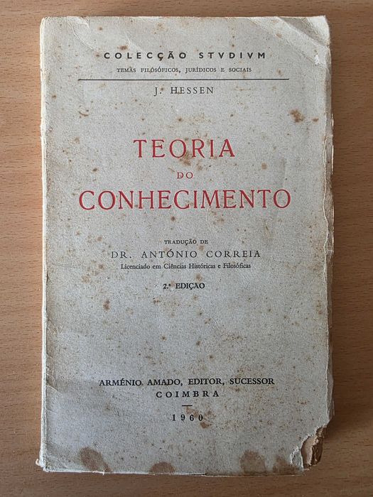 Livro "Teoria do Conhecimento" de António Correia