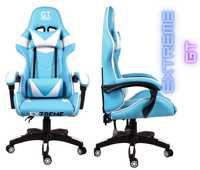 Fotel do komputera dla gracza Extreme GT Light Blue