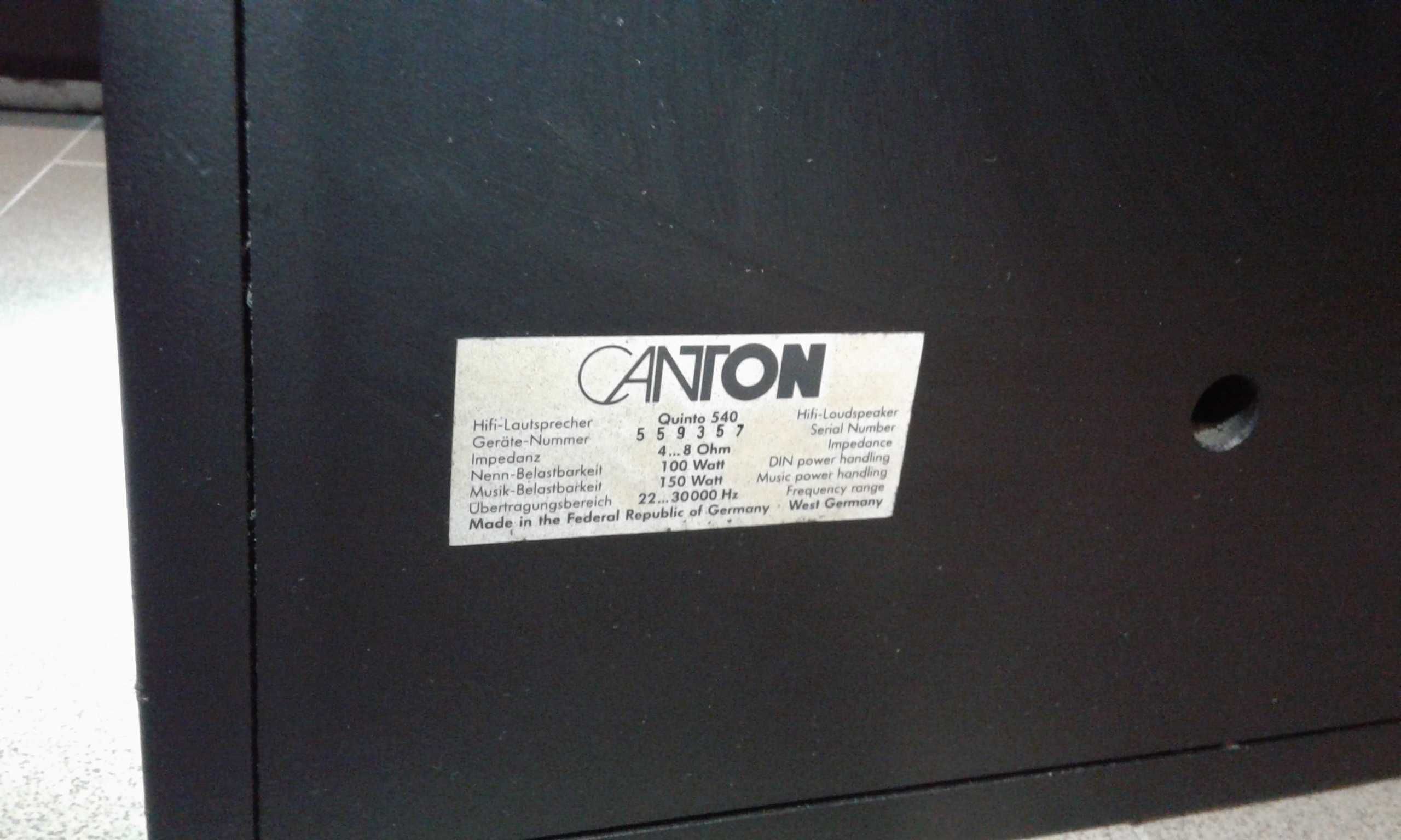 CANTON QUINTO 540,kolumny głośnikowe