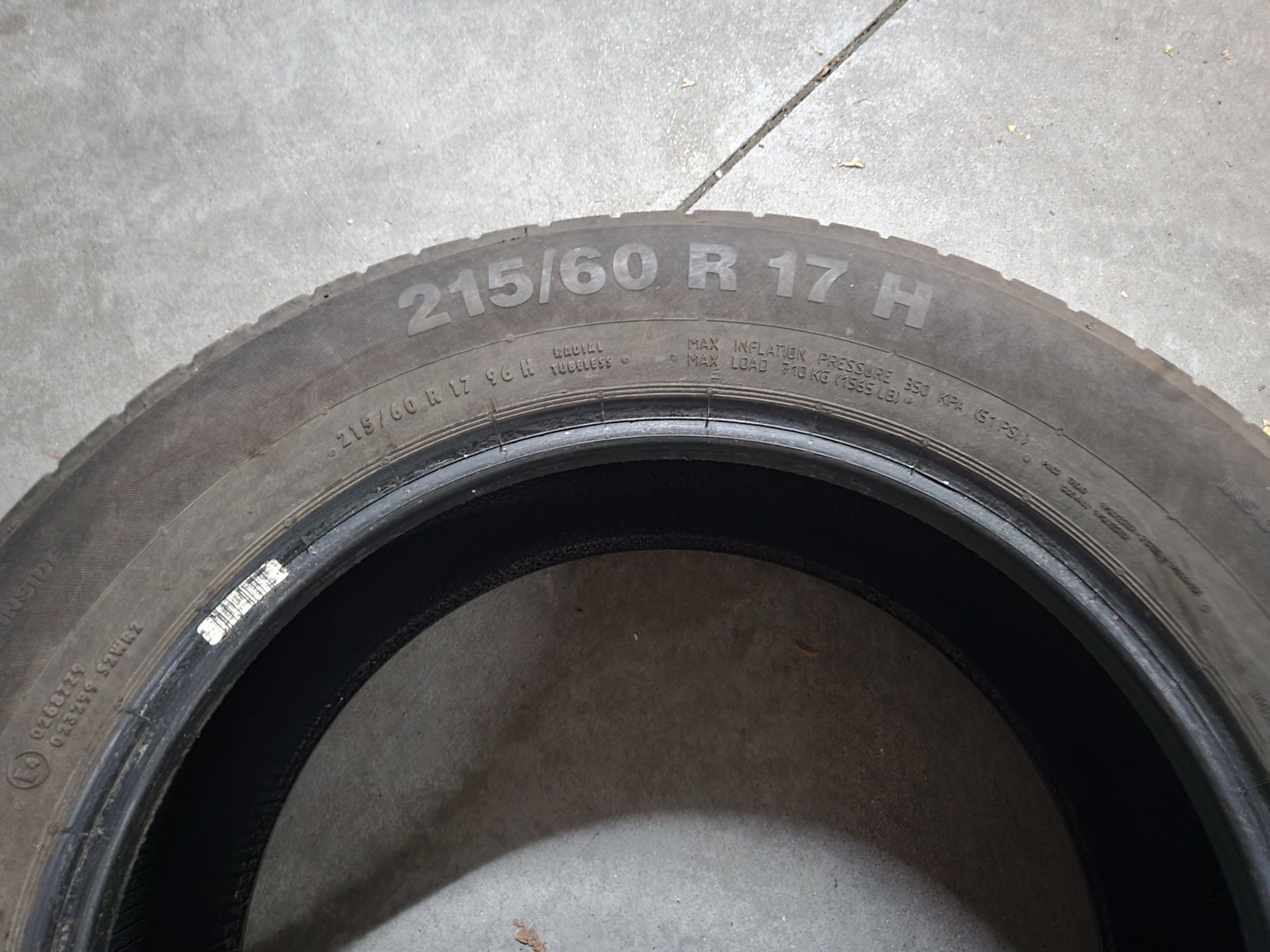 215/60R17 4 opony letnie Continental używane