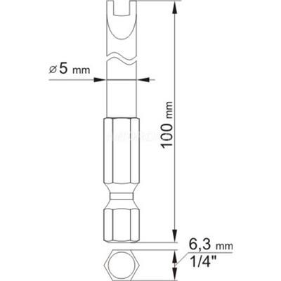 Bity długie Spanner Nr4x100mm Nr8x100mm Yato 0498