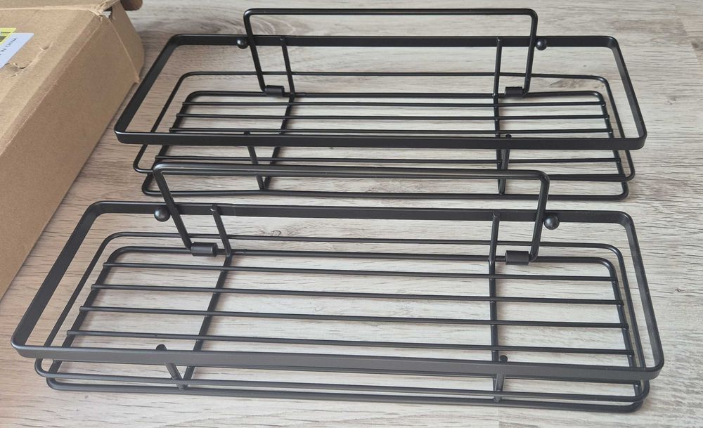 Saffruff półka regał koszyk prysznicowy organizer 2 szt , czarne