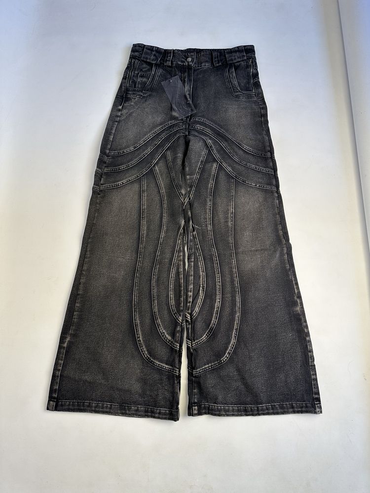 NFS NO FAITH STUDIOS faded baggy джинси джынсы черные широкие opium