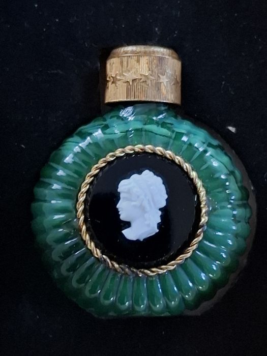 Perfumetka szkło malachitowe Schlevogt Curt Art deco