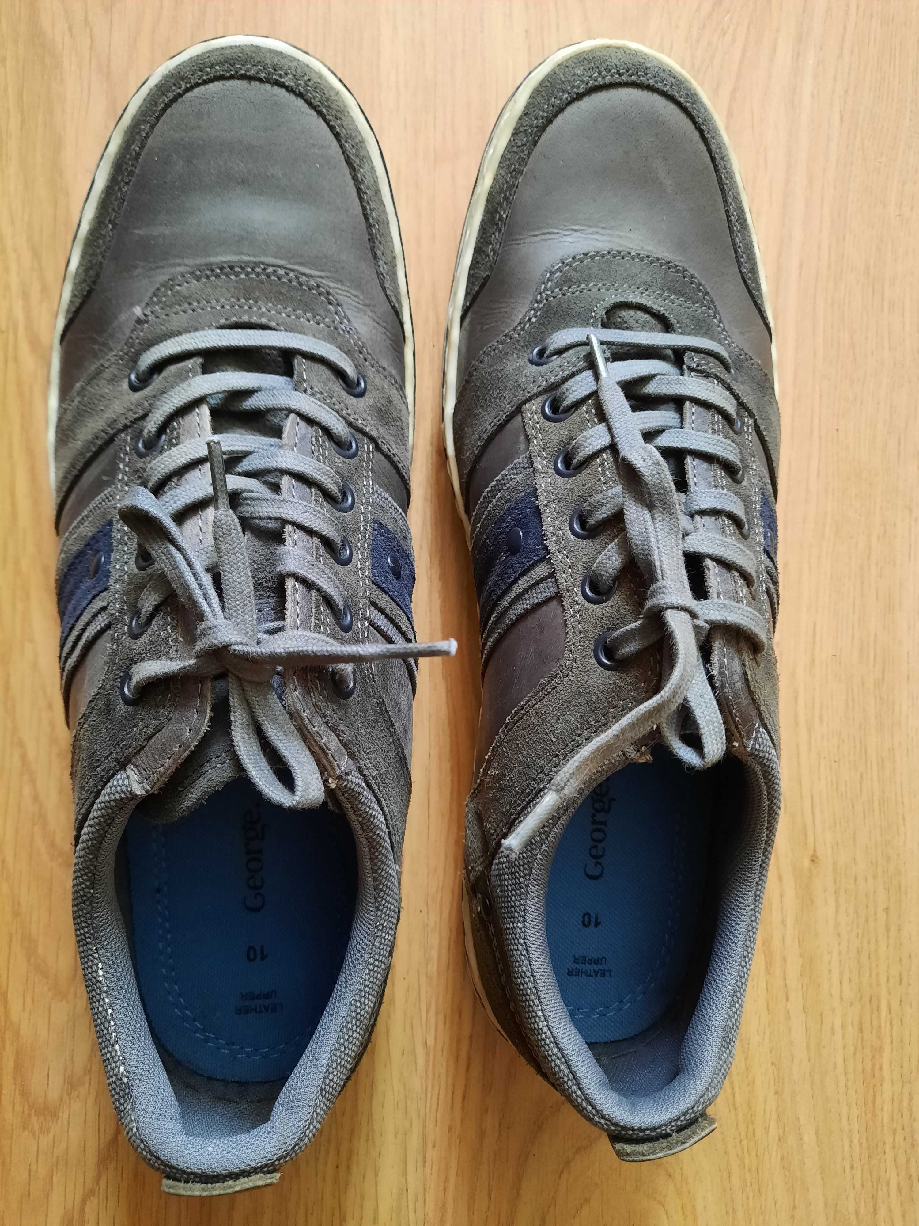 Мужские новые  кожаные туфли - слипоны George 45 p.