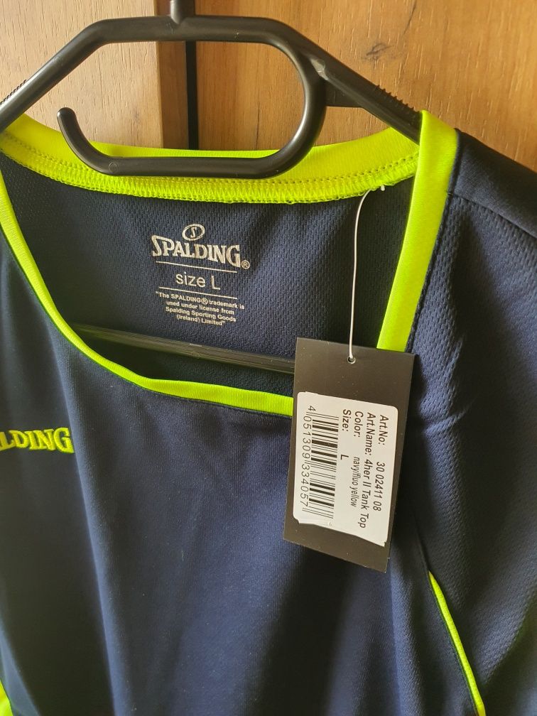Koszulka bez rękawów sportowa damska Spalding, rozmiar L, nowa z metką