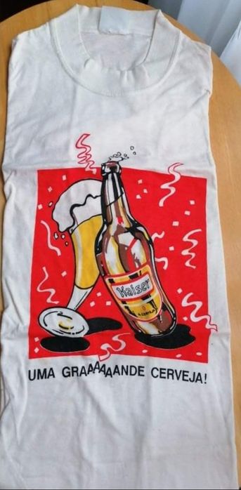 4 T-Shirts + 1 Pólo pub. Cerveja Mahou, Estrela Damm, Kaiser