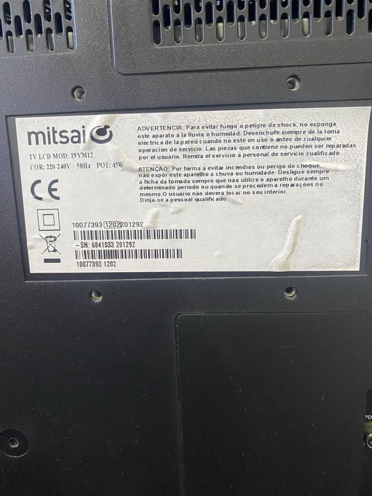 TV Mitsai LCD 50 Hz - Avariada