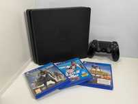 Konsola PlayStation 4 Slim 500GB + Pad i 3 Gry Gwarancja Super Stan