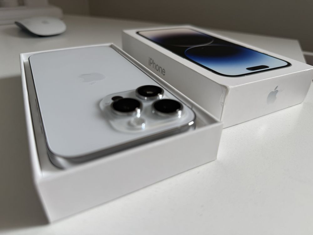 iPhone 14 Pro 256gb Silver Stan Idealny Oryginalna Bateria 93%