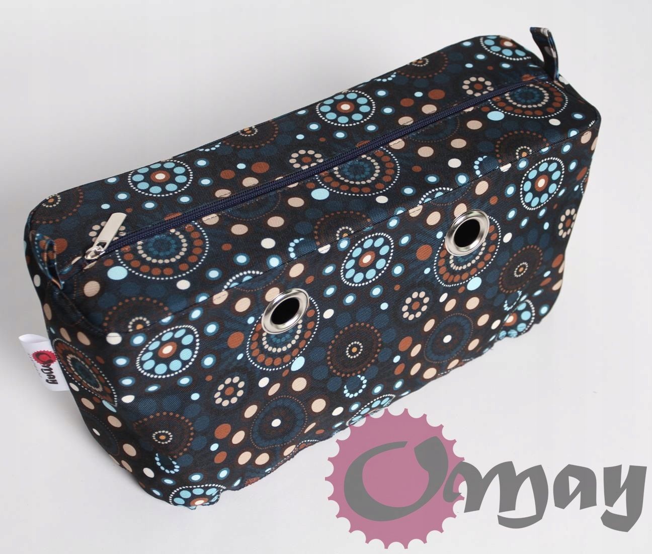 Granatowy organizer do OBAG CITY OCITY chocomay 2 kieszenie beż oMay