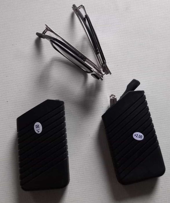 складні окуляри для читання з чохлом з діоптрією +1.5 +2.0 унісекс