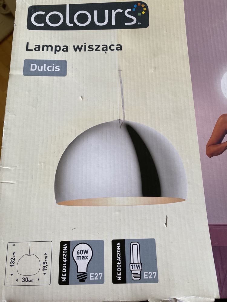 Lampa Dulcis colours srebrna SUFITOWA Połysk jak w BAUHAUS Nowa OKAZJA