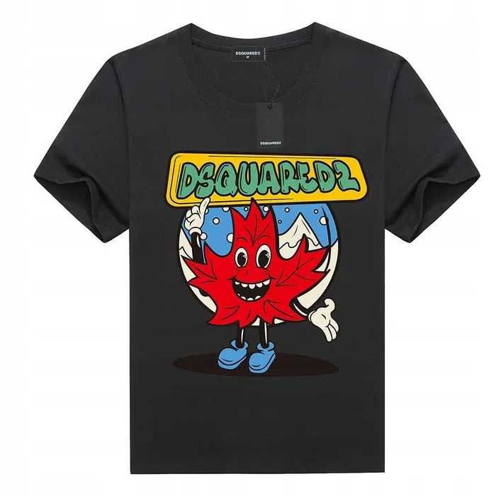 DSQUARED2 T-SHIRT - L - Koszulka męska czarna