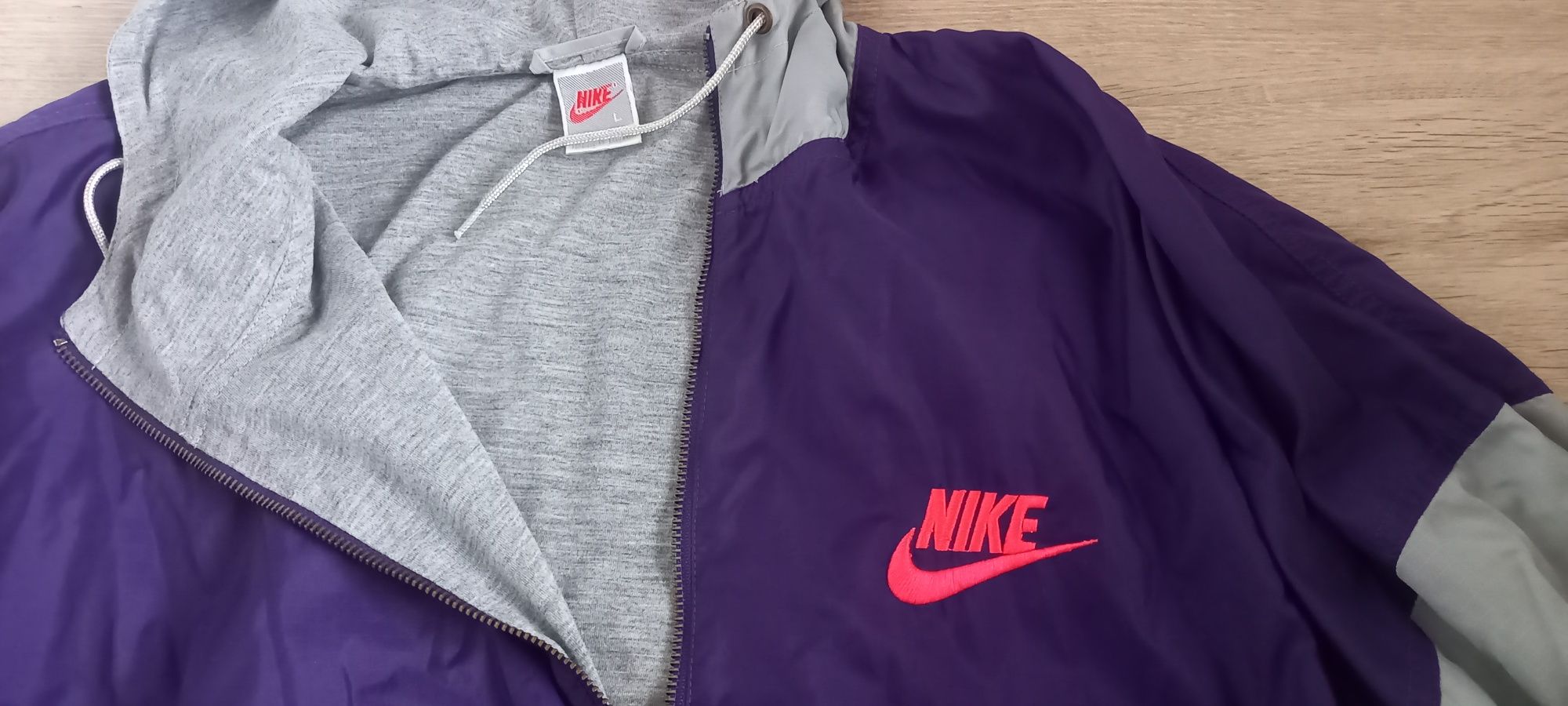 Nike kurtka wiatrówka bluza hoodie L oversize