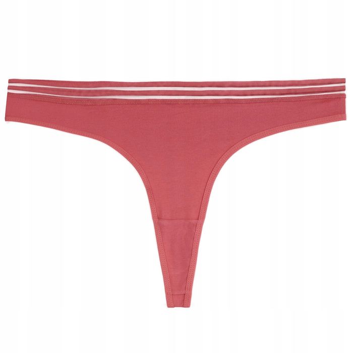Moraj Majtki Stringi Damskie Bawełniane Z Siateczkową Gumką 3-Pak - Xl