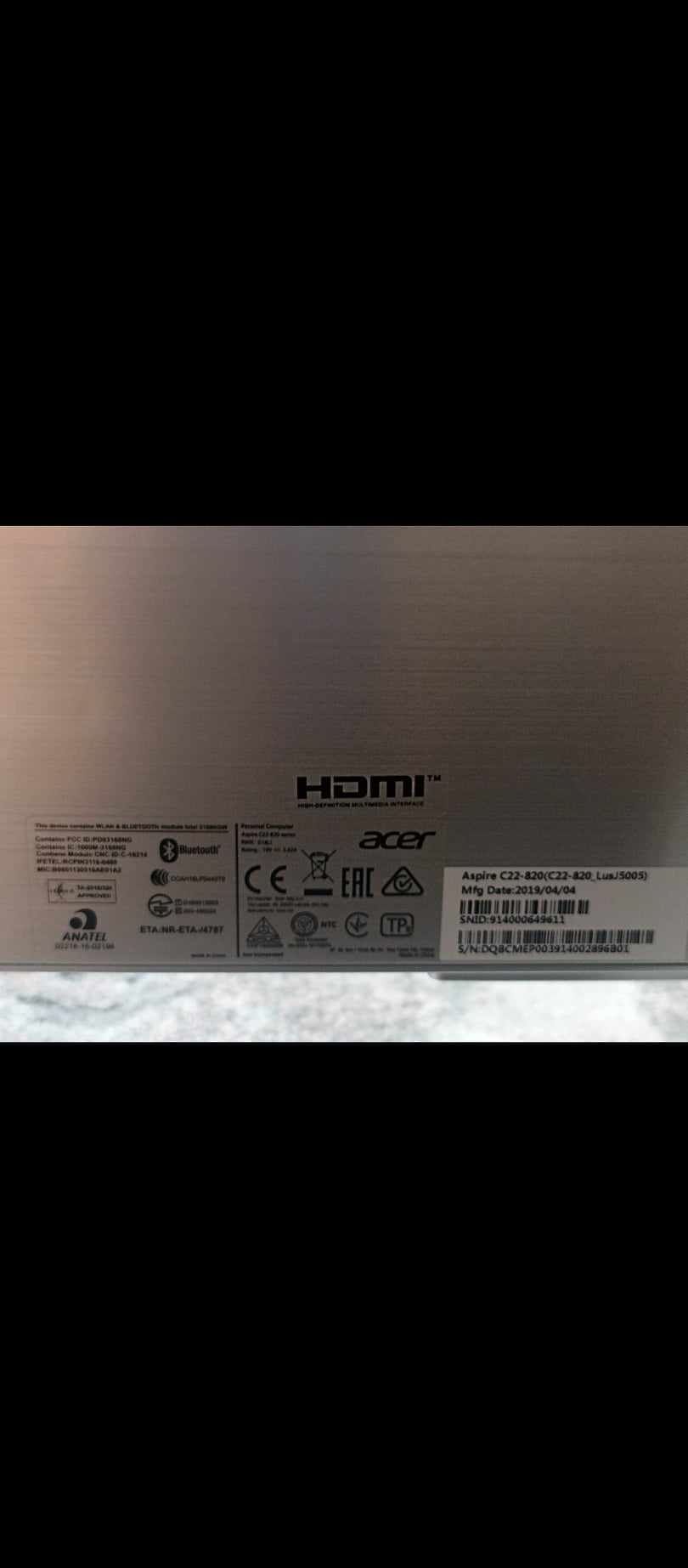 Sprzedam komputer Acer Aspire c-22-820.Windows 10