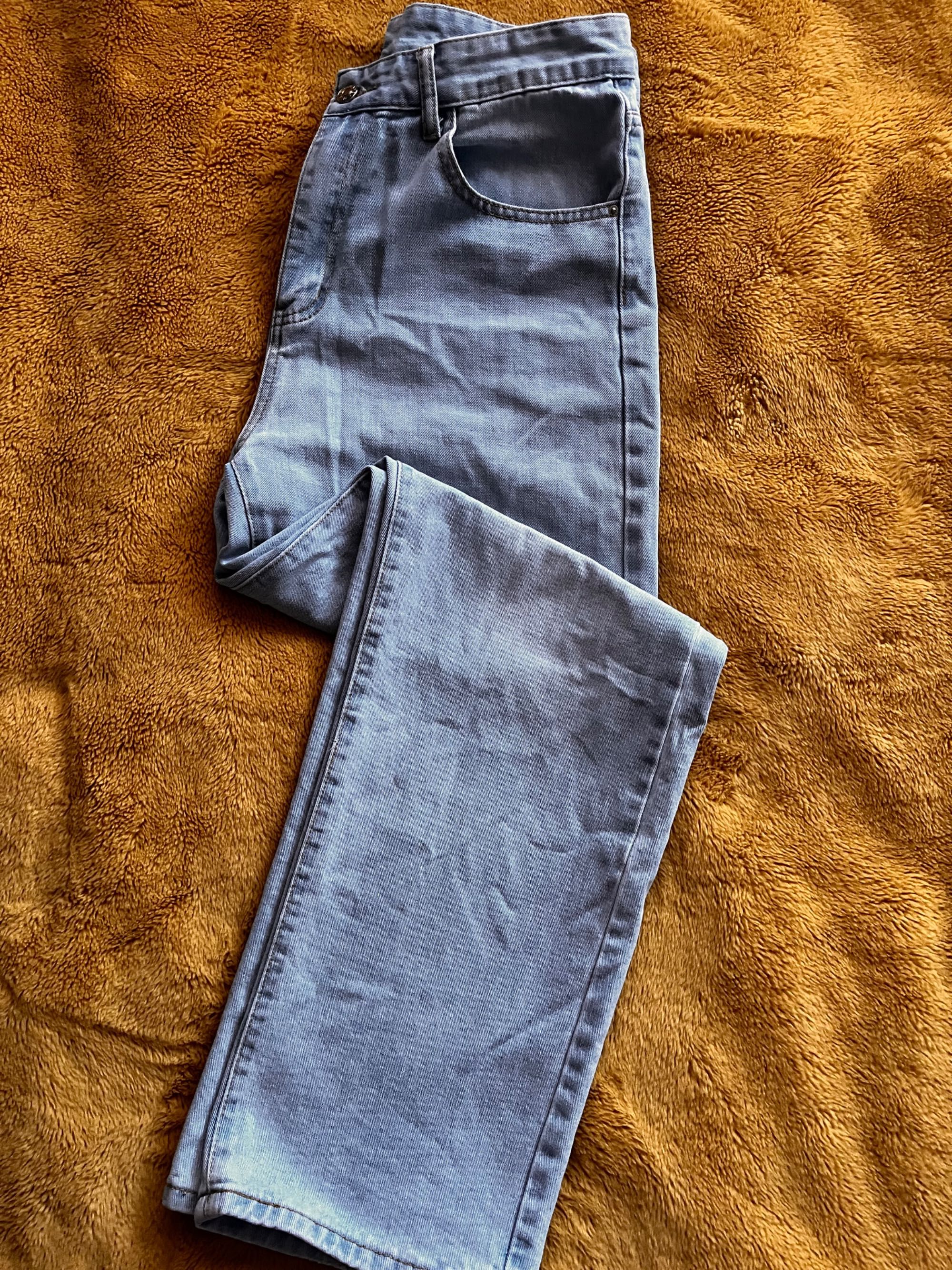 Shein jeansy jasne proste r .S -regular oversize