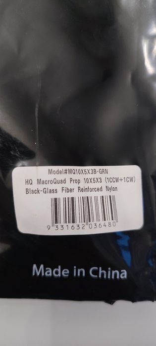 Пропеллер HQ MacroQuad Prop 10X5.5X3(1CCW+1CW) Black-Glass Fiber Reinf