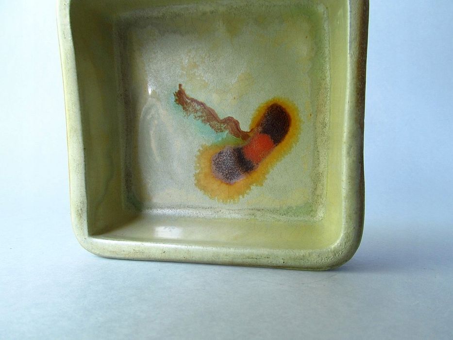 1950 sygnowana ceramiczna podstawka pojemnik