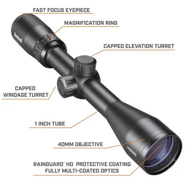 Прицел оптический с подсветкой BUSHNELL LEGEND 3-9Х40 MULTI-X из США