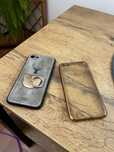 Case Etui przeźroczyste zamszowe jak nowe! Apple Iphone 7 8! Zestaw!