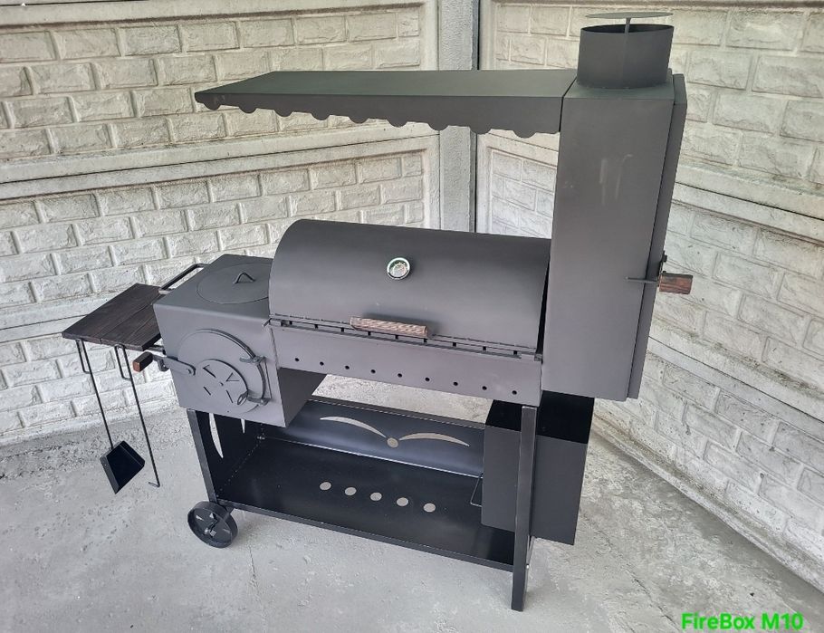 • 5мм / Усилення/ ВІД ЗАВОДА / Мангал Смокер Барбекю / З коптильнею