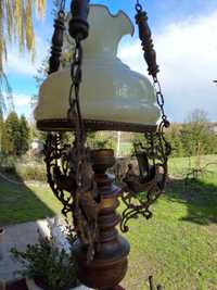 Piękna lampa wisząca, żyrandol antyk
