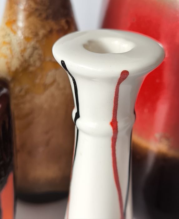 Świecznik piękna stara ceramika