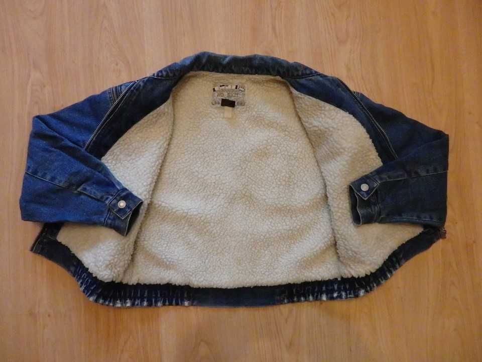 Oryginalna, JORDACHE USA - Firmowa Kurtka Jeansowa z futerkiem.