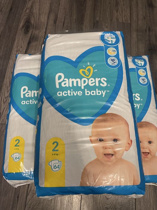 Pampersy 3 paczki 192 szt