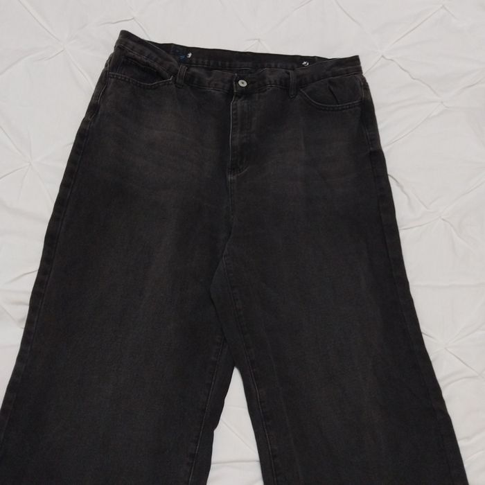 Широкі джинси темно сірого кольору розмір розмір ХХЛ